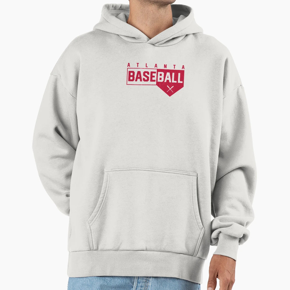 Atlanta Baseball Home Plate Hoodie - Custom Art Print for Adults - T-Shirt, Sweatshirt, Hoodie