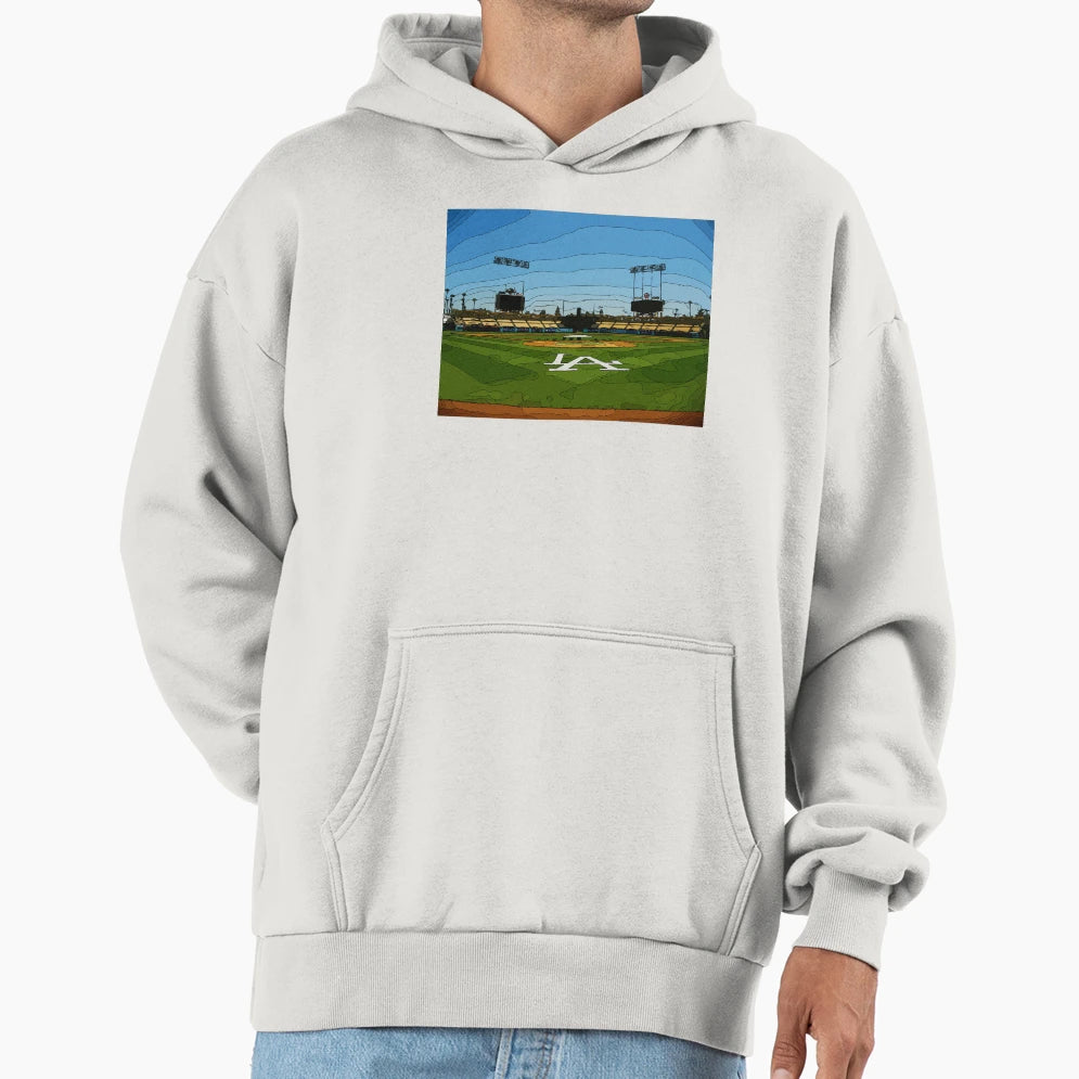Diamond Blue Los Angeles Field Art Hoodie - Unique Graphic for Adults - T-Shirt, Sweatshirt, Hoodie