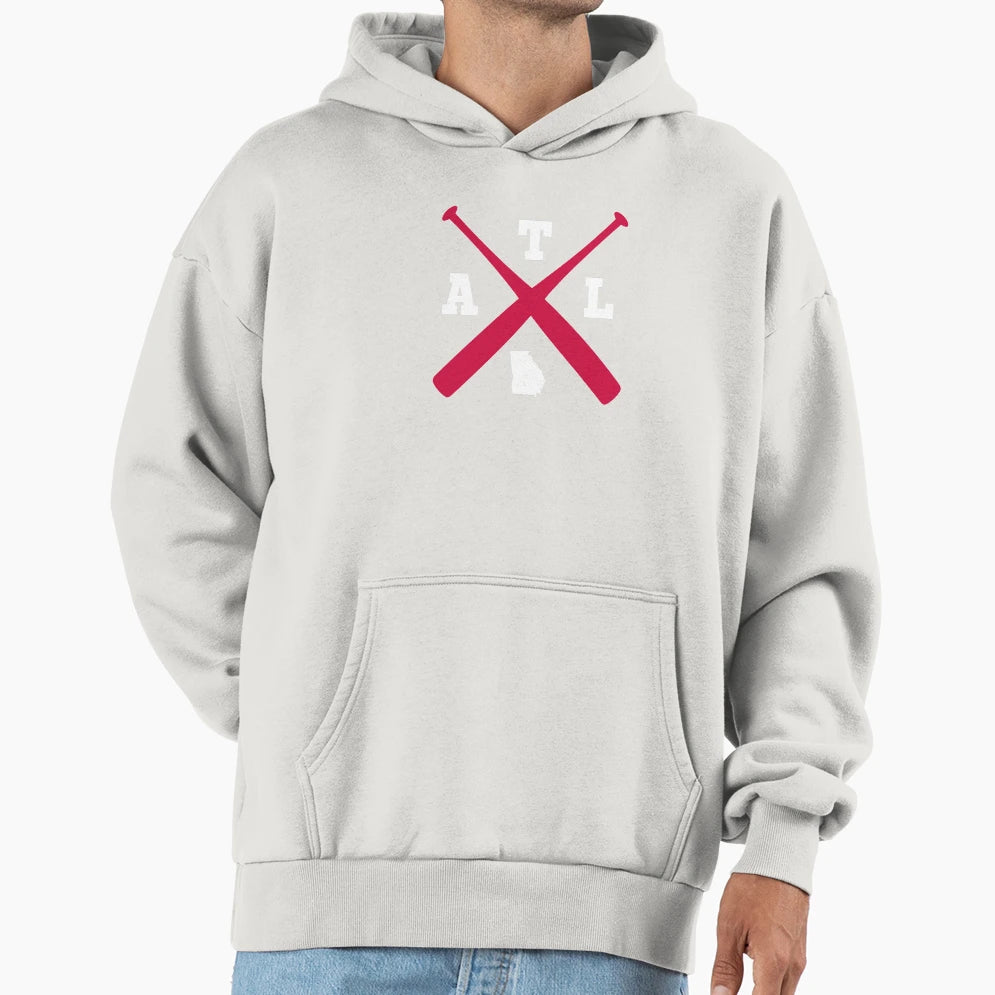 Atlanta Baseball Bats Georgia State Hoodie - Aesthetic Graphic Unisex - T-Shirt, Sweatshirt, Hoodie