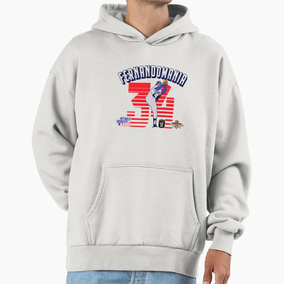 Fernandomania Fernando Valenzuela Hoodie - Graphic Print Men Women - T-Shirt, Sweatshirt, Hoodie