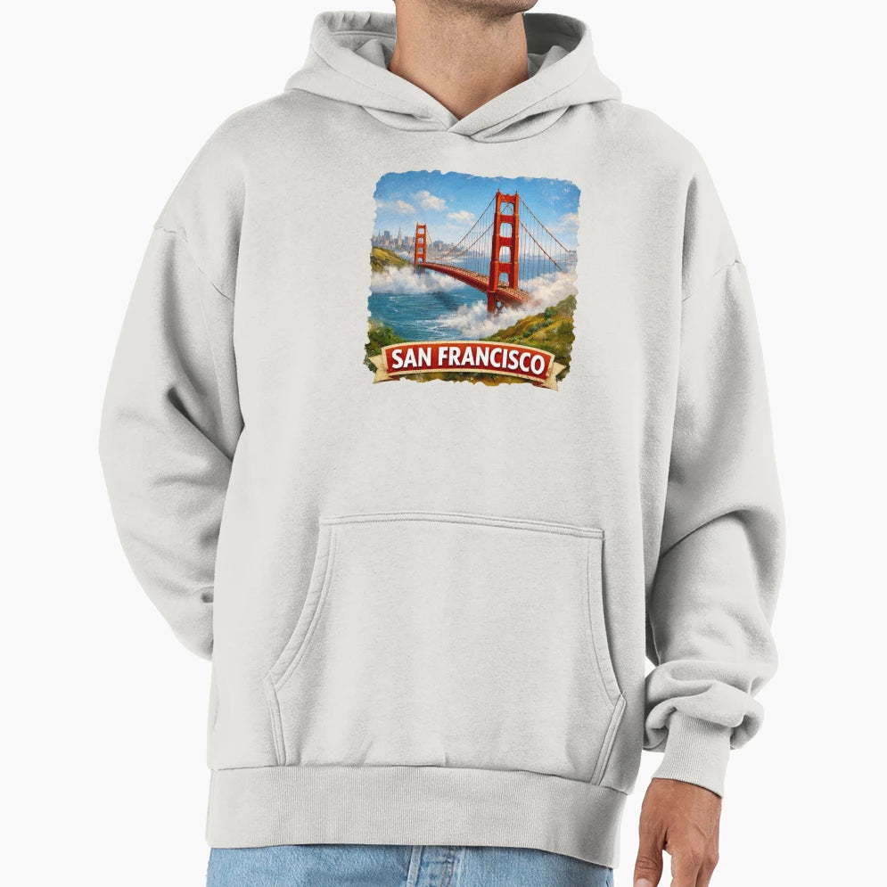 San Francisco California Usa Hoodie - Fun Novelty Design Unisex - T-Shirt, Sweatshirt, Hoodie