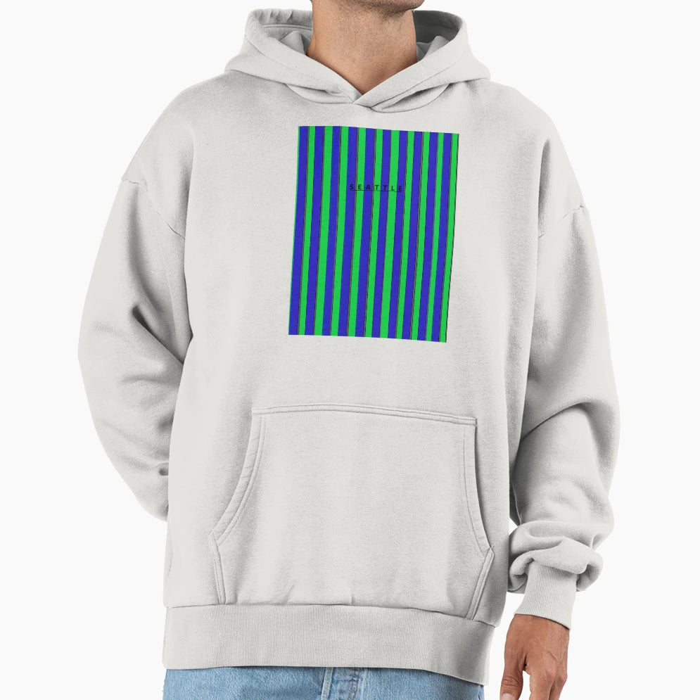 Seattle Green Blue Gray Hoodie - Graphic Print Men Women - T-Shirt, Sweatshirt, Hoodie