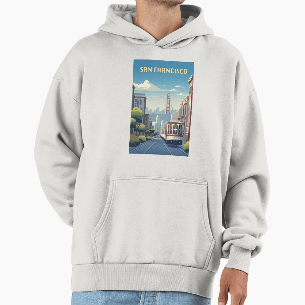 San Francisco California Usa Travel Hoodie - Graphic Print Unisex - T-Shirt, Sweatshirt, Hoodie