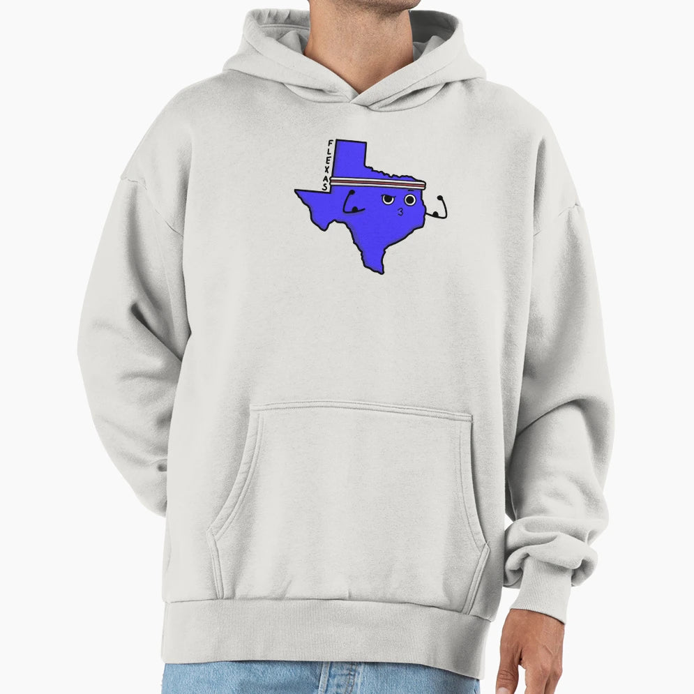 Flexas Blue Hoodie - Casual Everyday Wear Men Women - T-Shirt, Sweatshirt, Hoodie