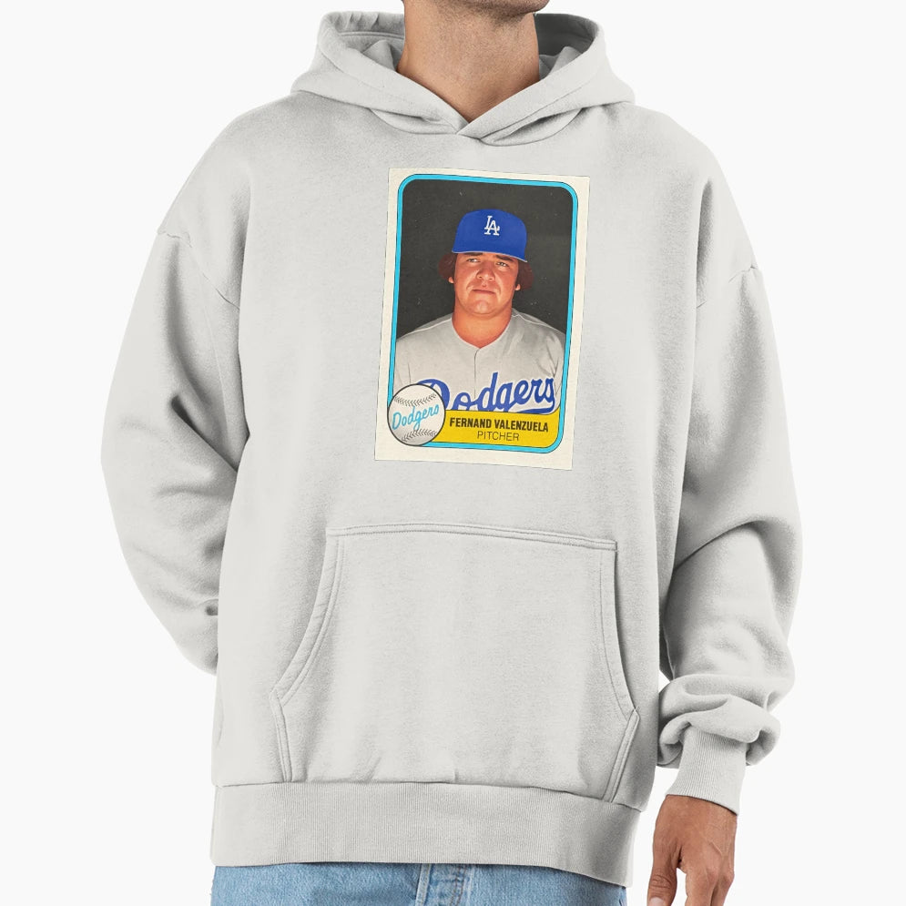 Fernando Valenzuela Card Hoodie - Streetwear Style Unisex - T-Shirt, Sweatshirt, Hoodie