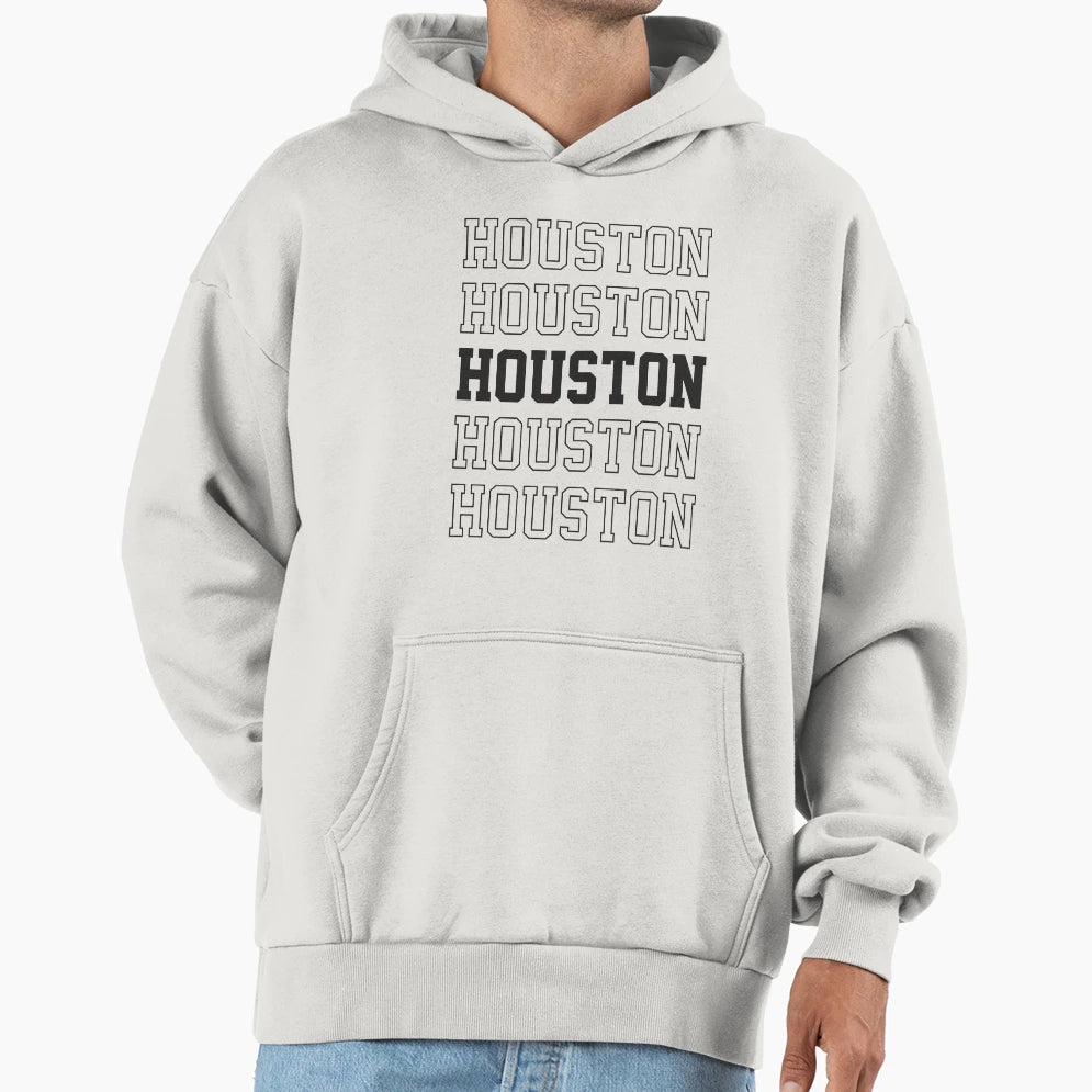 Houston Texas City Hoodie - Minimalist Print Men Women - T-Shirt, Sweatshirt, Hoodie