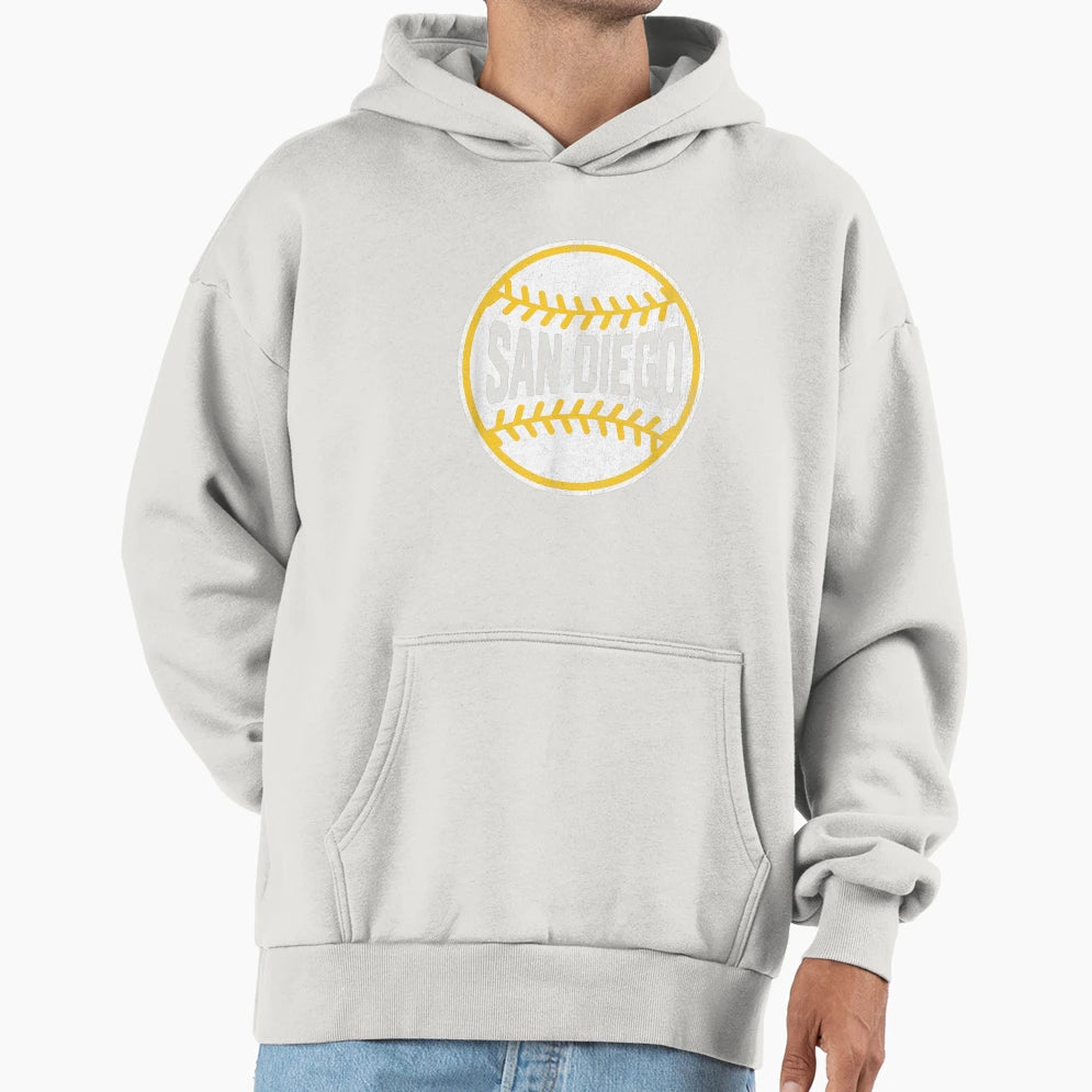 San Diego Baseball Stitches Png Hoodie - Fun Novelty Design Unisex - T-Shirt, Sweatshirt, Hoodie