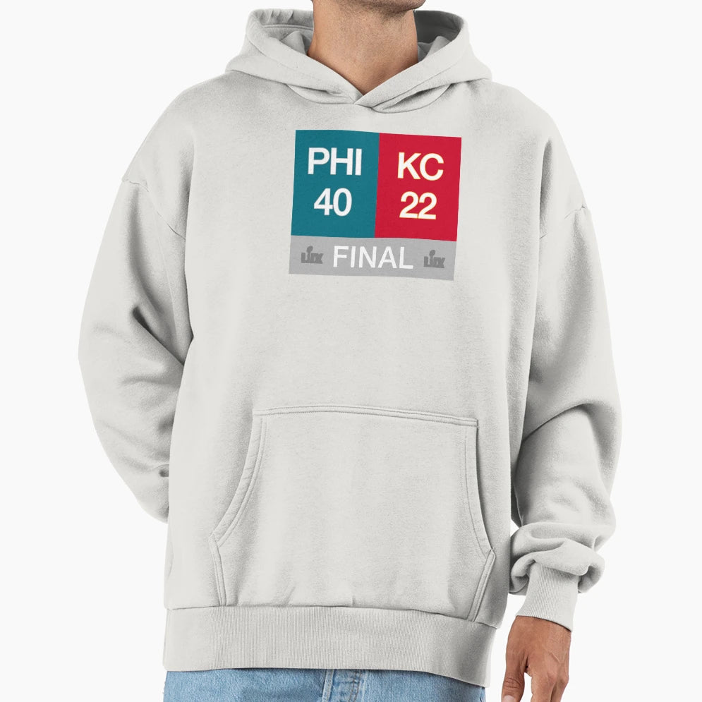 Phi 40 Kc 22 Super Bowl Lix 40 22 Final Hoodie - Unique Graphic for Adults - T-Shirt, Sweatshirt, Hoodie
