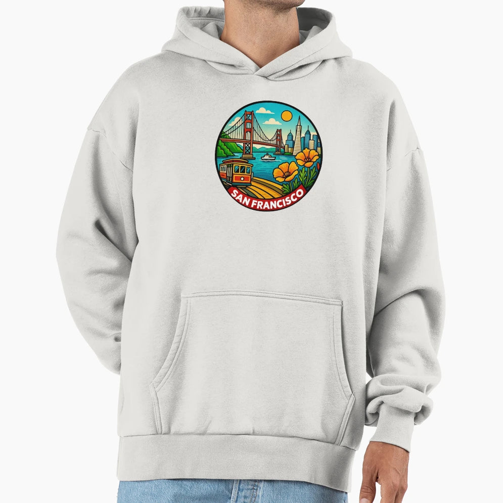 San Francisco California Golden Gate Hoodie - Trendy Graphic for Adults - T-Shirt, Sweatshirt, Hoodie