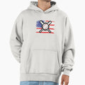 American Flag Baseball And Bats Hoodie - Novelty Apparel Men Women - T-Shirt, Sweatshirt, Hoodie