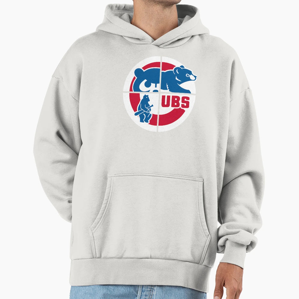 Chicago Northside Baseball Quad 2 Hoodie - Novelty Apparel for Adults - T-Shirt, Sweatshirt, Hoodie