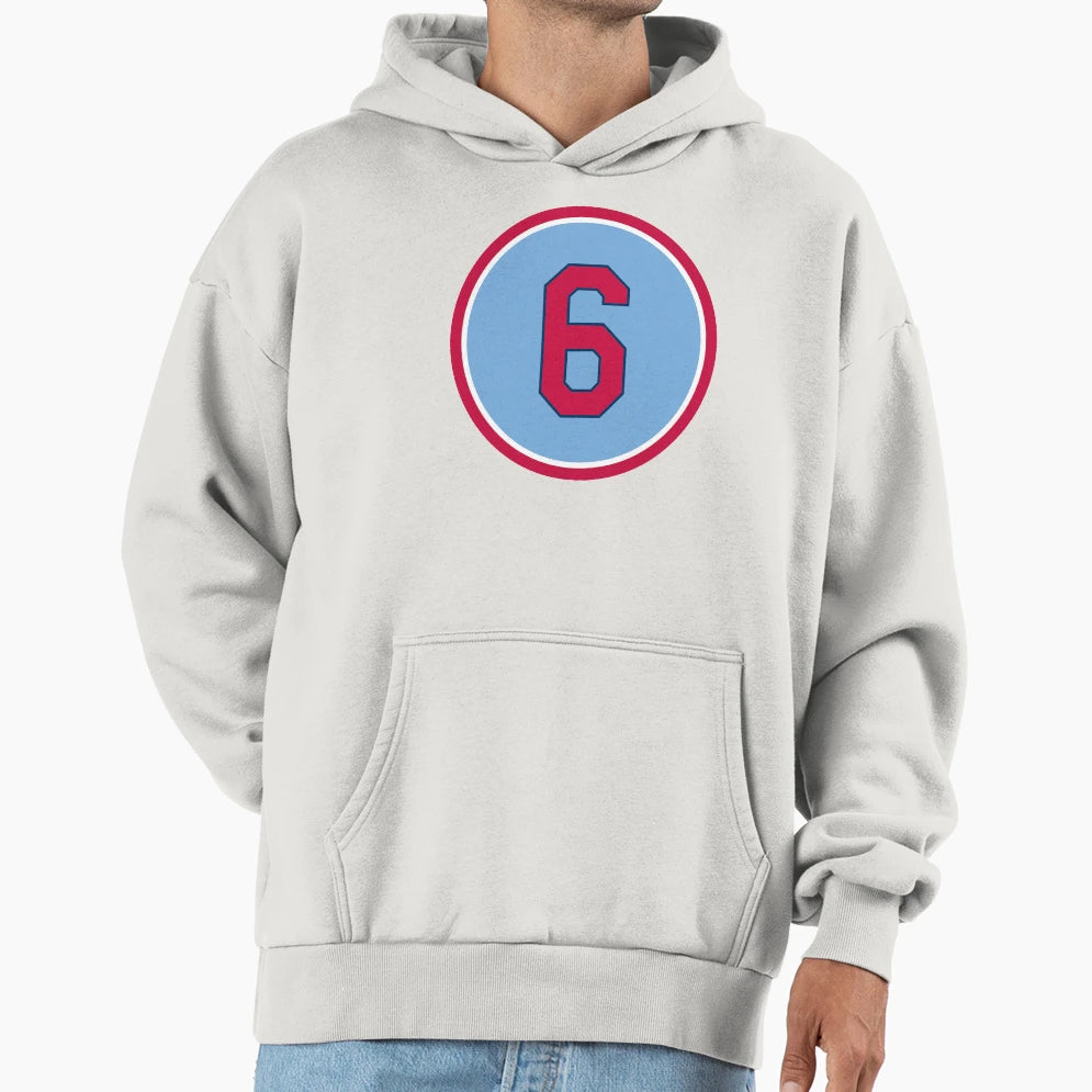Stan Musial 6 Jersey Number Hoodie - Trendy Graphic for Adults - T-Shirt, Sweatshirt, Hoodie