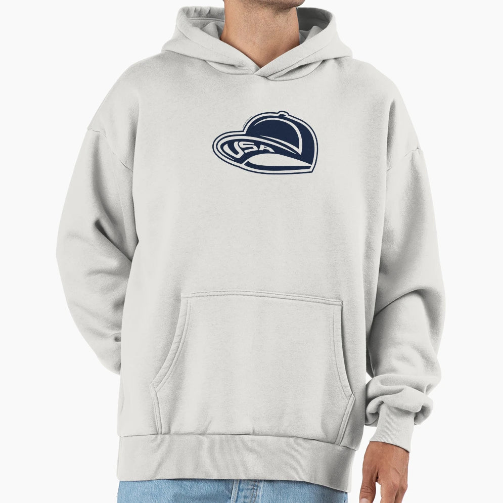 Usa Baseball Cap Hoodie - Casual Everyday Wear Unisex - T-Shirt, Sweatshirt, Hoodie