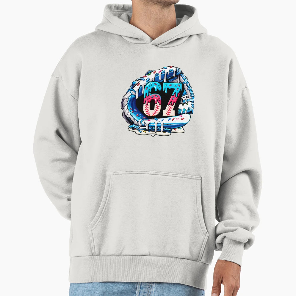Seven Baseball Drip Ice Cream Funny Six Hoodie - Custom Art Print Men Women - T-Shirt, Sweatshirt, Hoodie