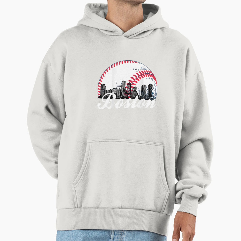 Baseball Cityscape Hoodie - Casual Everyday Wear for Adults - T-Shirt, Sweatshirt, Hoodie