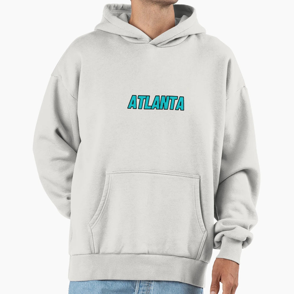 Atlanta Outlined Hoodie - Casual Everyday Wear Men Women - T-Shirt, Sweatshirt, Hoodie