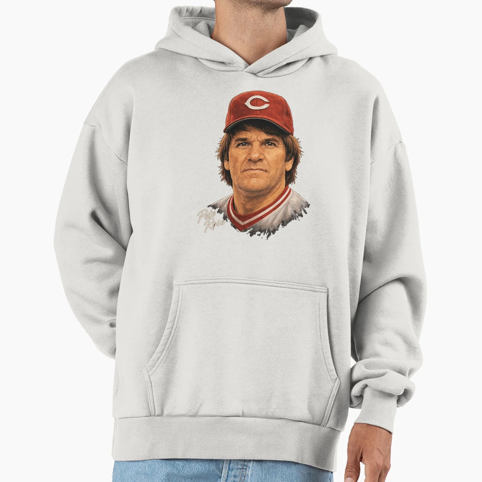 Pete Rose Baseball Art Hoodie - Unique Graphic Men Women - T-Shirt, Sweatshirt, Hoodie