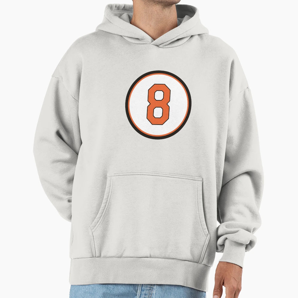 Cal Ripken Jr 8 Jersey Number Hoodie - Minimalist Print Unisex - T-Shirt, Sweatshirt, Hoodie