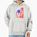 Baseball Us Flag Hoodie - Graphic Print for Adults - T-Shirt, Sweatshirt, Hoodie