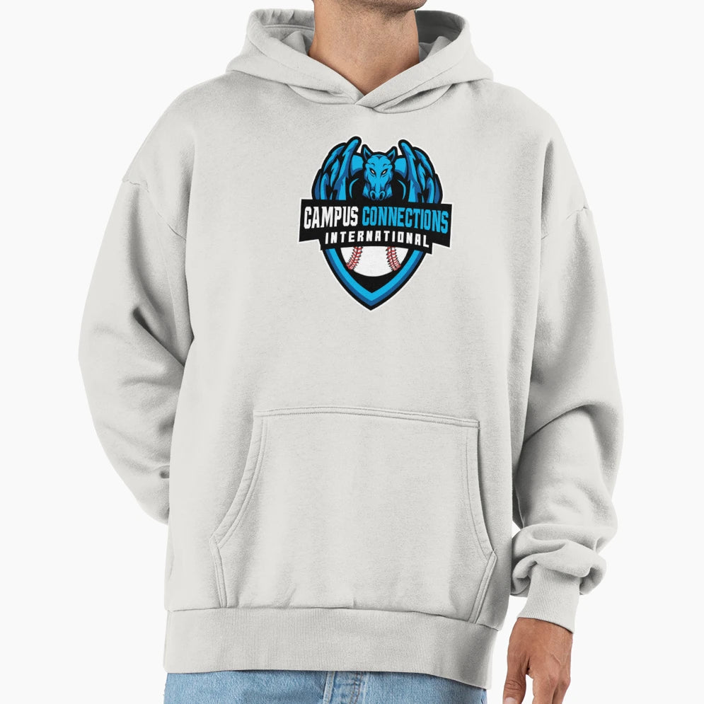 Campus Connections International Baseball Hoodie - Graphic Print for Adults - T-Shirt, Sweatshirt, Hoodie