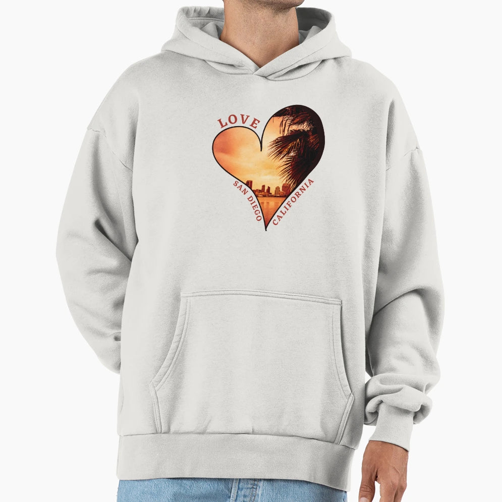 Love San Diego Hoodie - Casual Everyday Wear Men Women - T-Shirt, Sweatshirt, Hoodie