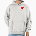 Heart Letter Initial N Hoodie - Fun Novelty Design Men Women - T-Shirt, Sweatshirt, Hoodie