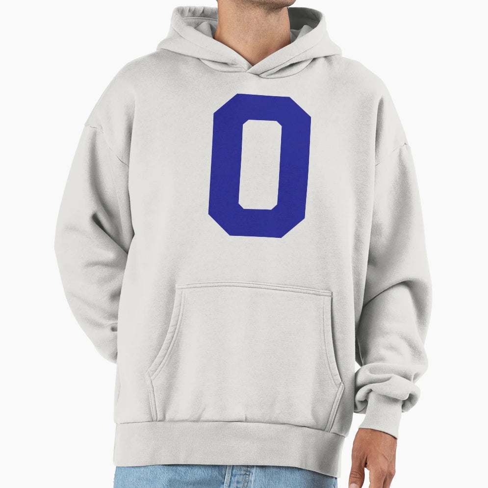 Number 0 Blue Zero Sports Number Zero Hoodie - Aesthetic Graphic Unisex - T-Shirt, Sweatshirt, Hoodie