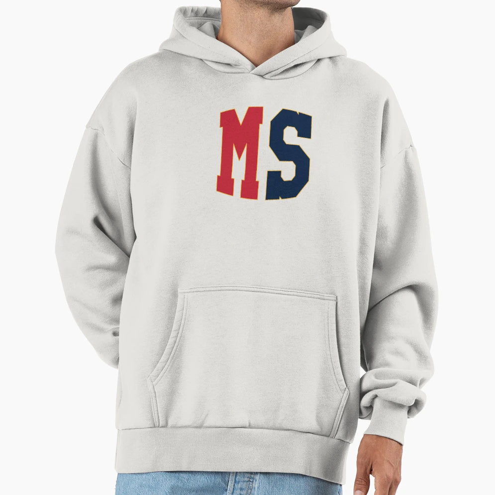 Mississippi State Abbreviation Hoodie - Streetwear Style Men Women - T-Shirt, Sweatshirt, Hoodie