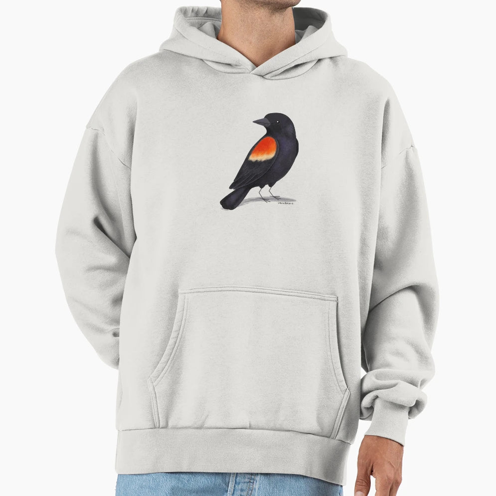 Red Winged Blackbird Hoodie - Unique Graphic for Adults - T-Shirt, Sweatshirt, Hoodie