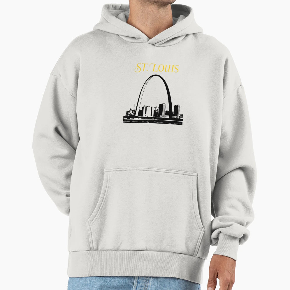I Love St Louis Hoodie - Minimalist Print Men Women - T-Shirt, Sweatshirt, Hoodie
