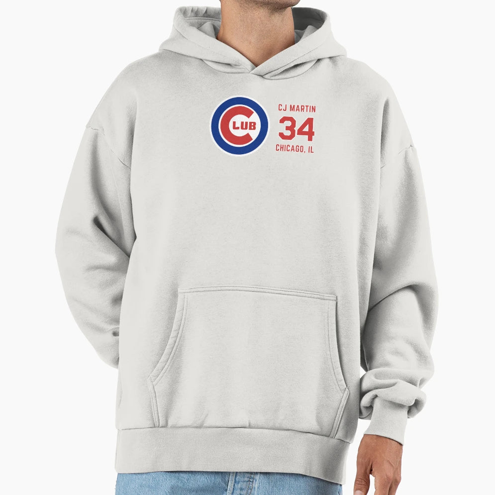Cj Martin Club 34 Red Blue Parody Variant Hoodie - Graphic Print for Adults - T-Shirt, Sweatshirt, Hoodie