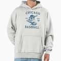 Grunge Chicago Baseball Hoodie - Streetwear Style for Adults - T-Shirt, Sweatshirt, Hoodie