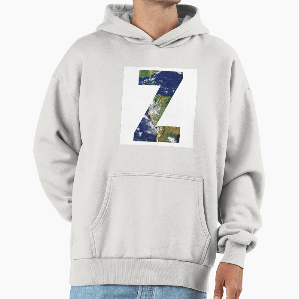 World Alphabet Letter Z Typography Hoodie - Custom Art Print Men Women - T-Shirt, Sweatshirt, Hoodie
