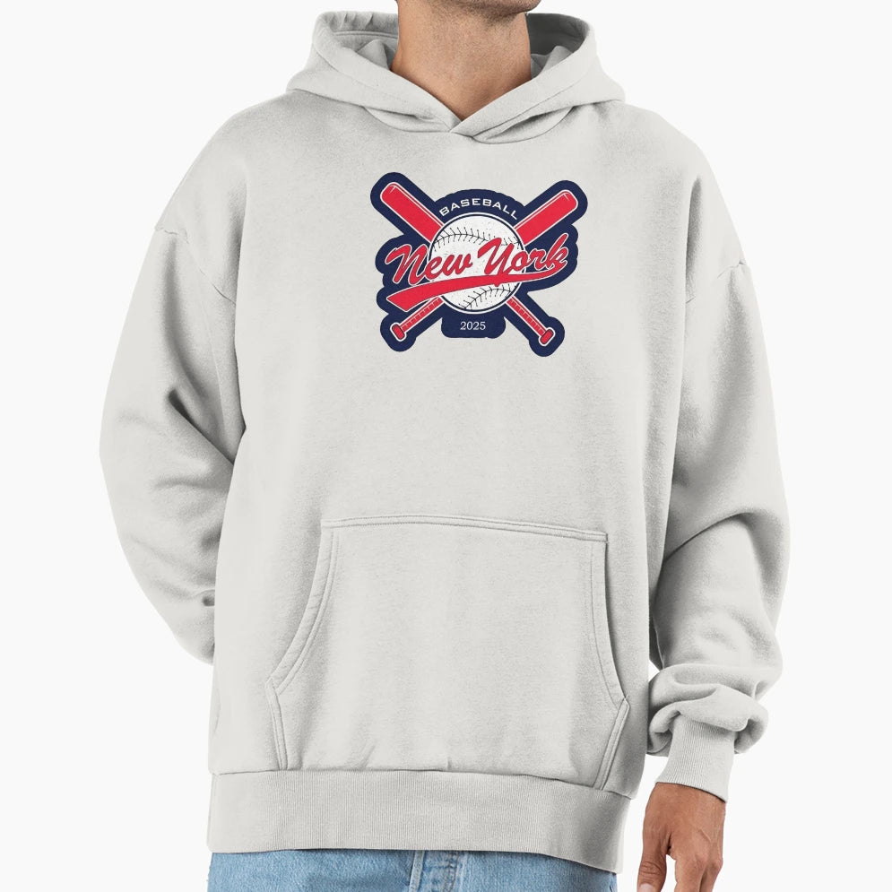 New York Baseball Hoodie - Streetwear Style for Adults - T-Shirt, Sweatshirt, Hoodie
