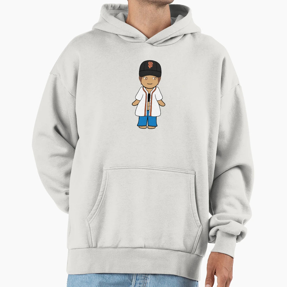 Sf Baseball Girlie White Jersey And Hoodie - Streetwear Style Men Women - T-Shirt, Sweatshirt, Hoodie