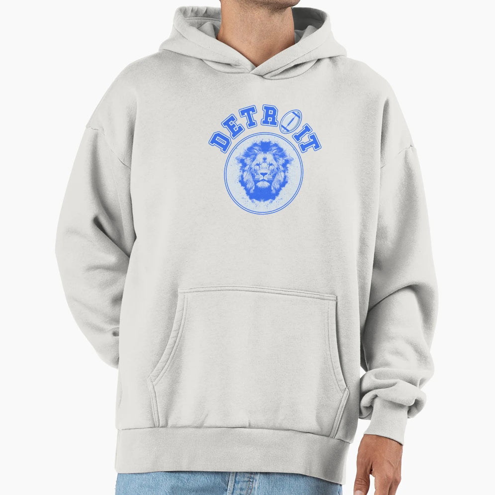 Detroit Football Michigan Lion Fan Hoodie - Graphic Print Men Women - T-Shirt, Sweatshirt, Hoodie