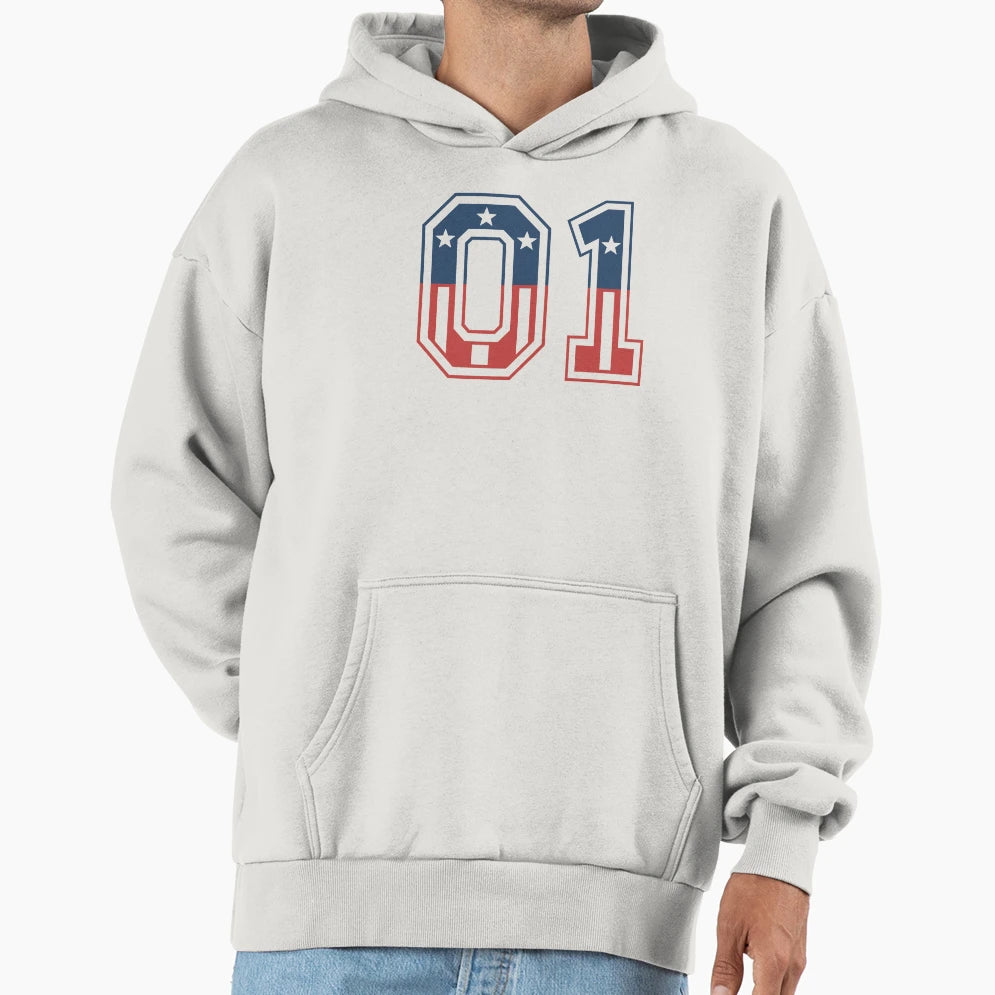 Number 01 Usa Hoodie - Custom Art Print Men Women - T-Shirt, Sweatshirt, Hoodie