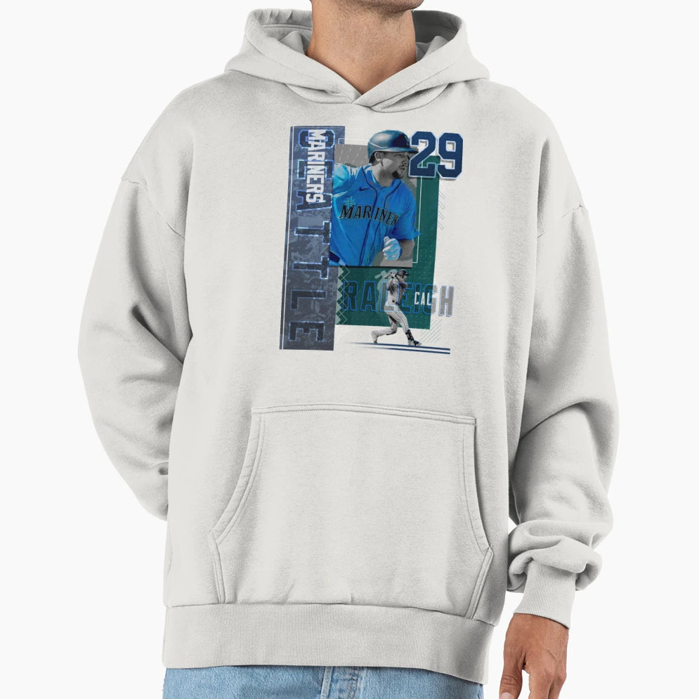 Cal Raleigh Baseball Paper Mariners 2 T-Shirt - Graphic Print Unisex - T-Shirt, Sweatshirt, Hoodie