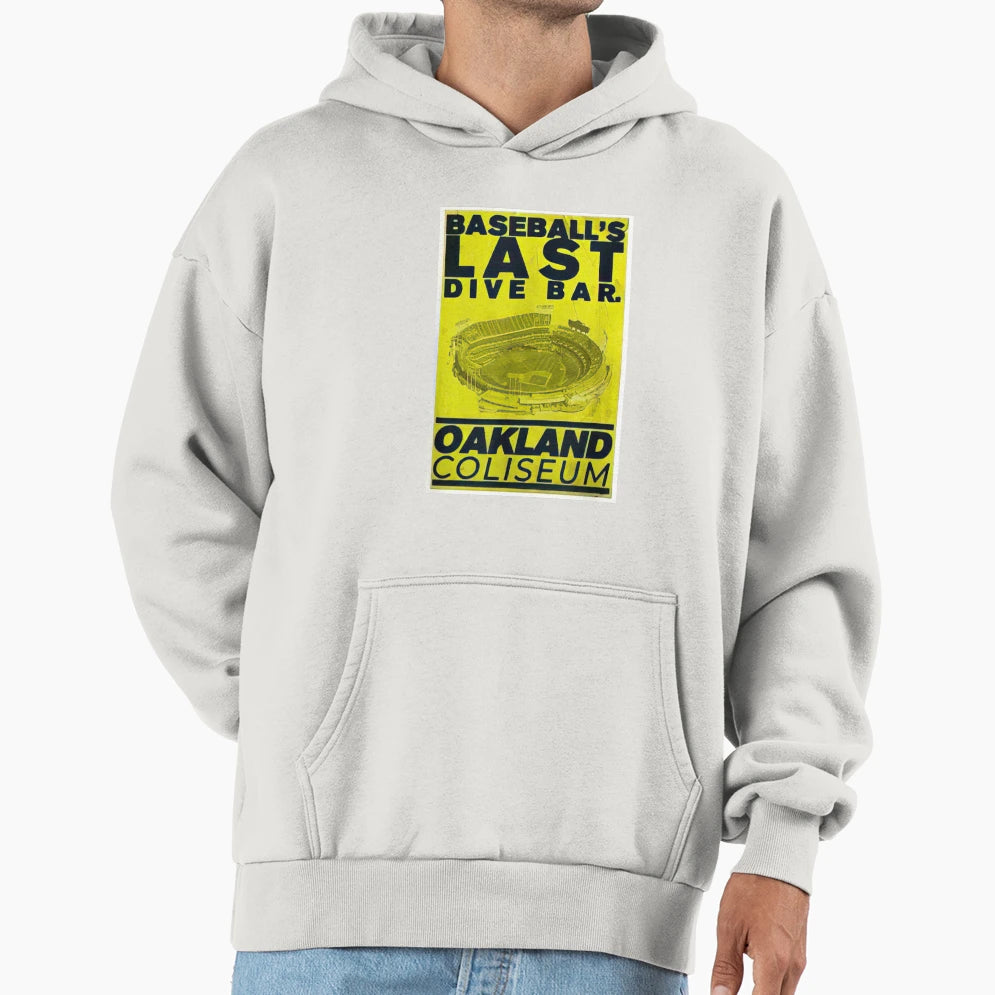 Baseballs Last Dive Bar Oakland Hoodie - Minimalist Print Men Women - T-Shirt, Sweatshirt, Hoodie