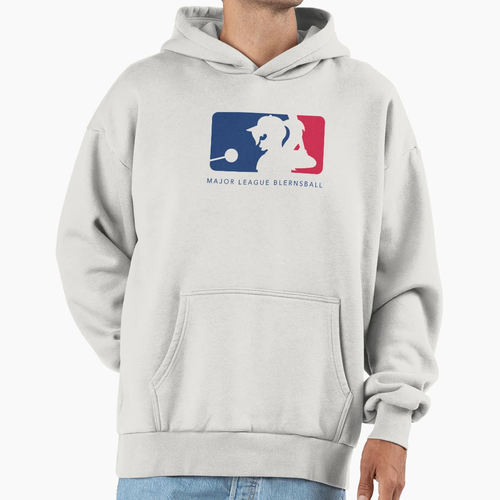 Major League Blernsball White Hoodie - Custom Art Print Men Women - T-Shirt, Sweatshirt, Hoodie