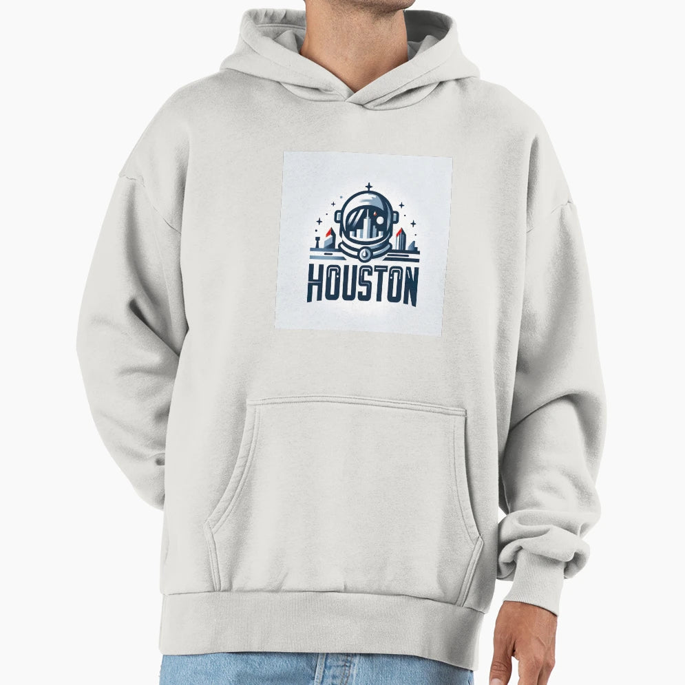Houston City Illustration Hoodie - Minimalist Print Unisex - T-Shirt, Sweatshirt, Hoodie