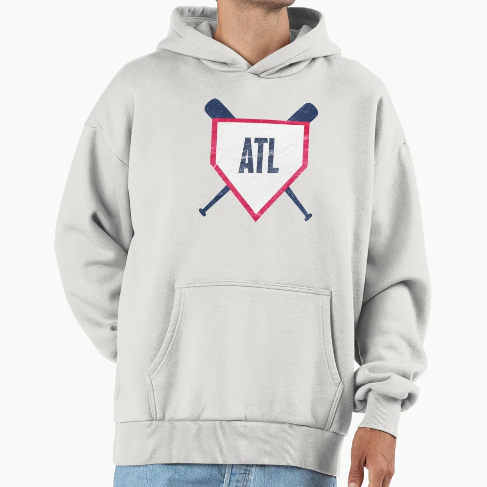 Atlanta Abbreviation Baseball Home Hoodie - Casual Everyday Wear Men Women - T-Shirt, Sweatshirt, Hoodie