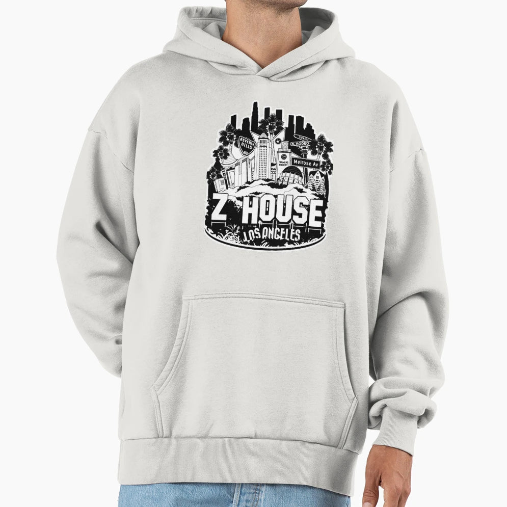 Z House Hollywood Los Angeles Cotton T-Shirt - Casual Everyday Wear Unisex - T-Shirt, Sweatshirt, Hoodie