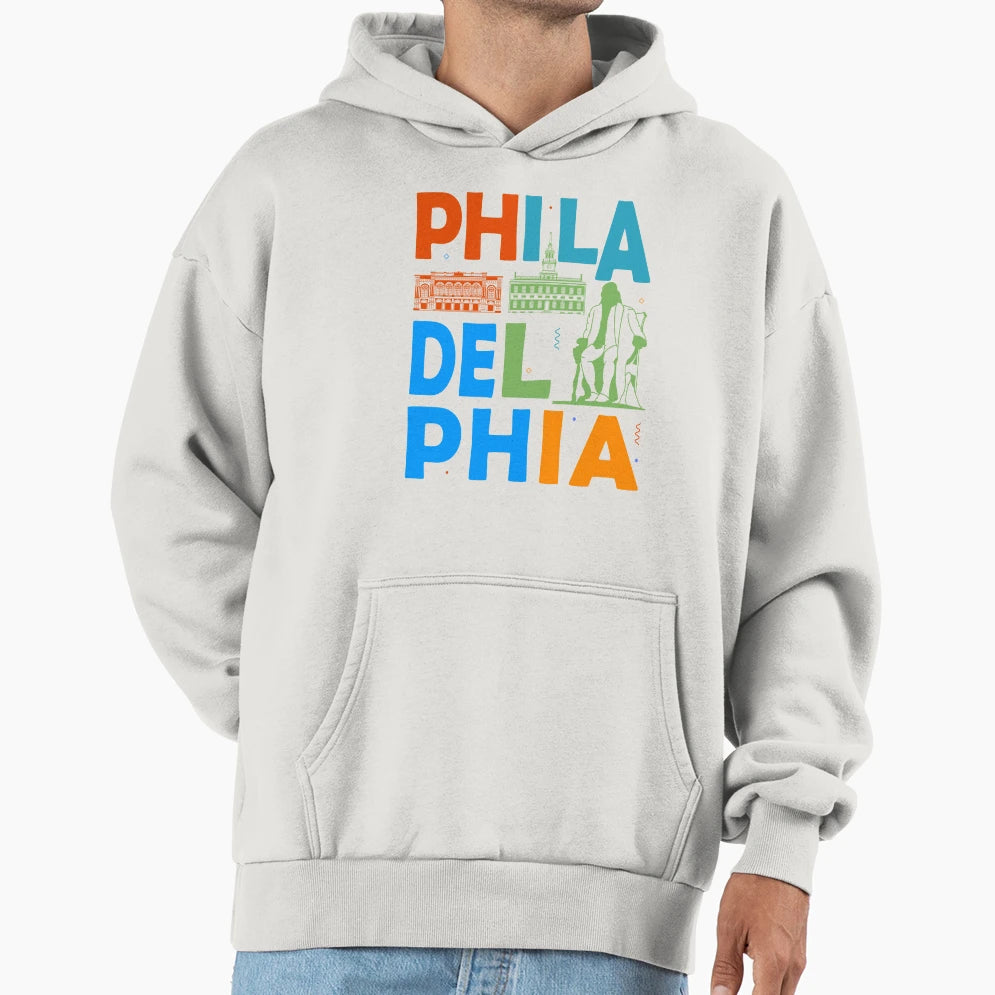 Philadelphia Pennsylvania Souvenir Hoodie - Streetwear Style Unisex - T-Shirt, Sweatshirt, Hoodie