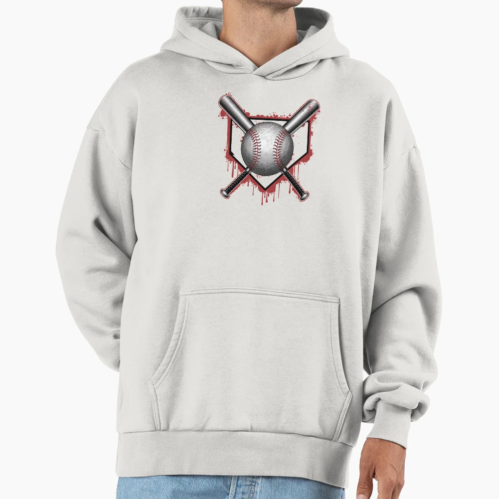 Baseball Crossbats Home Plate Hoodie - Streetwear Style Men Women - T-Shirt, Sweatshirt, Hoodie