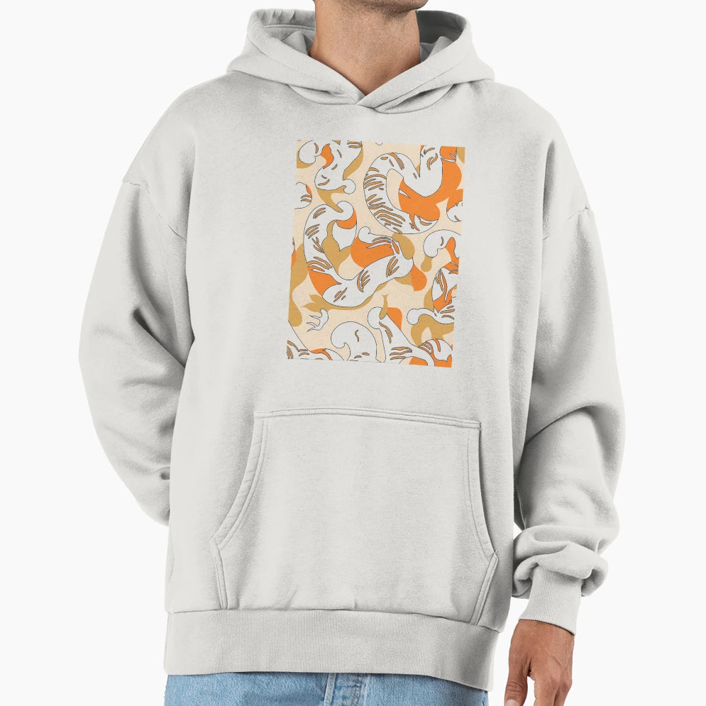 Abstract Forms Snakes Tiger Stripes Hoodie - Custom Art Print Men Women - T-Shirt, Sweatshirt, Hoodie