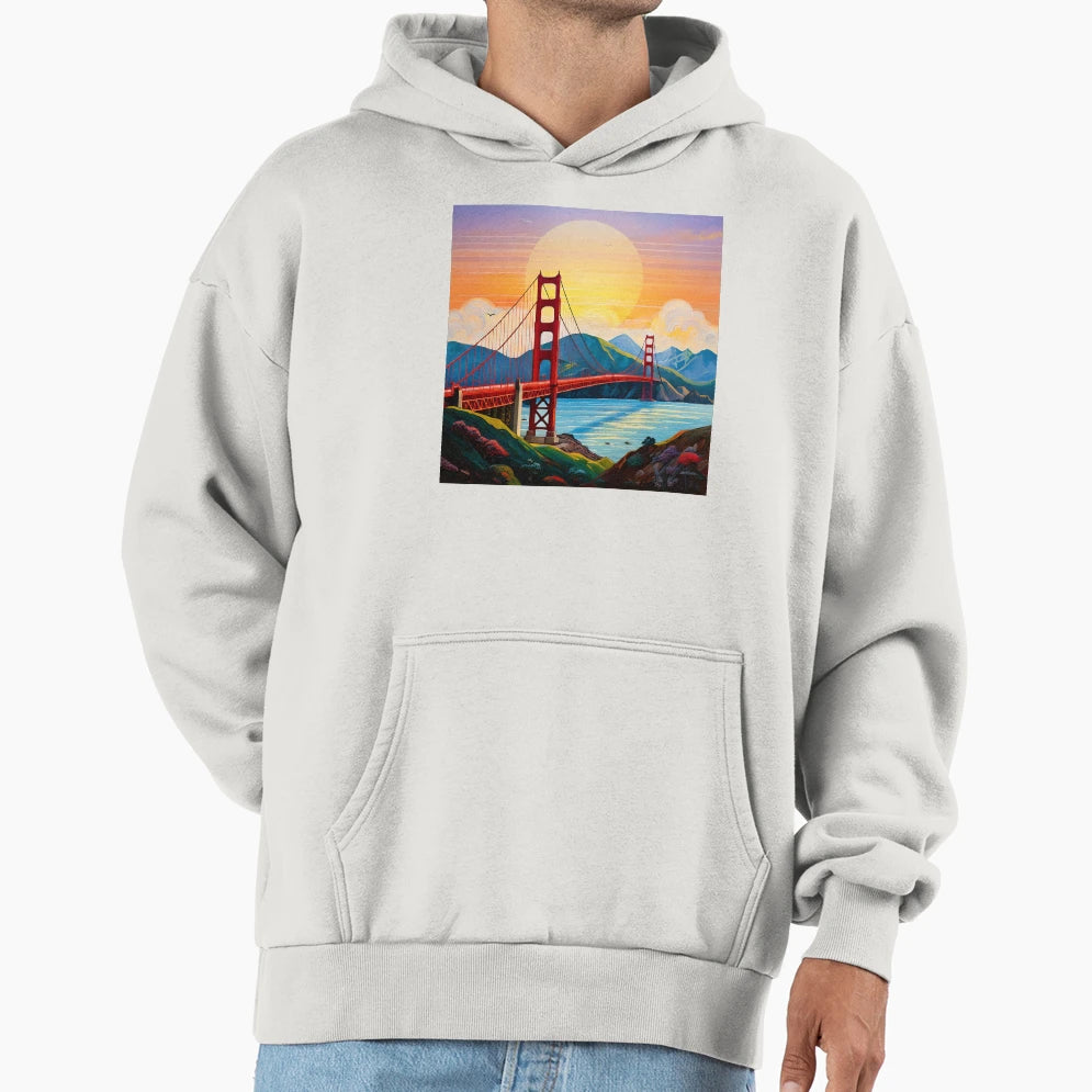 Golden Gate Bridge Hoodie - Casual Everyday Wear Men Women - T-Shirt, Sweatshirt, Hoodie