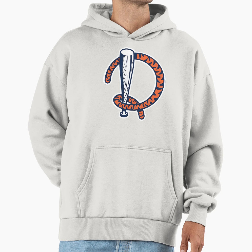 Tiger Baseball D Hoodie - Fun Novelty Design Unisex - T-Shirt, Sweatshirt, Hoodie