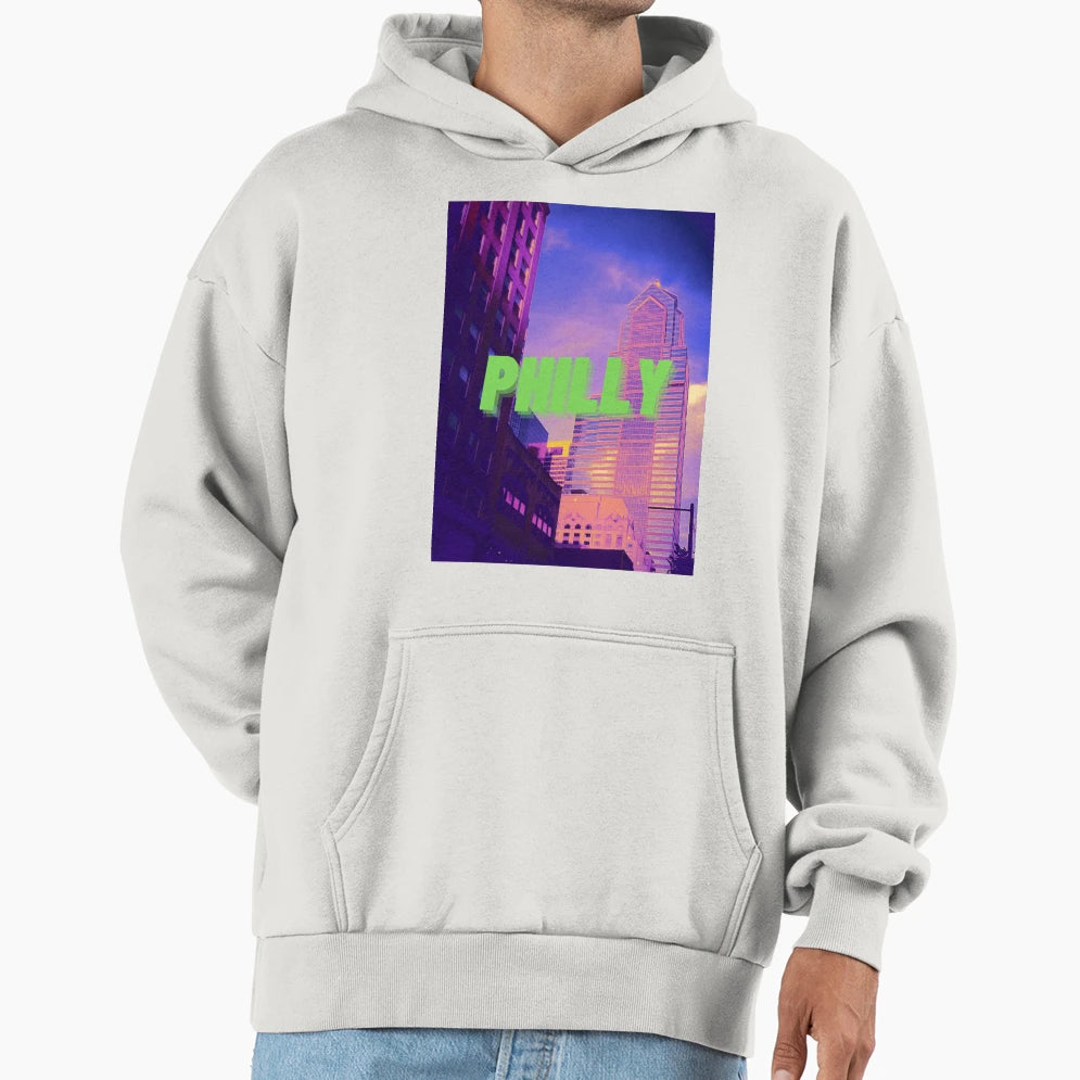 Hot Summer Day Philadelphia Hoodie - Minimalist Print for Adults - T-Shirt, Sweatshirt, Hoodie