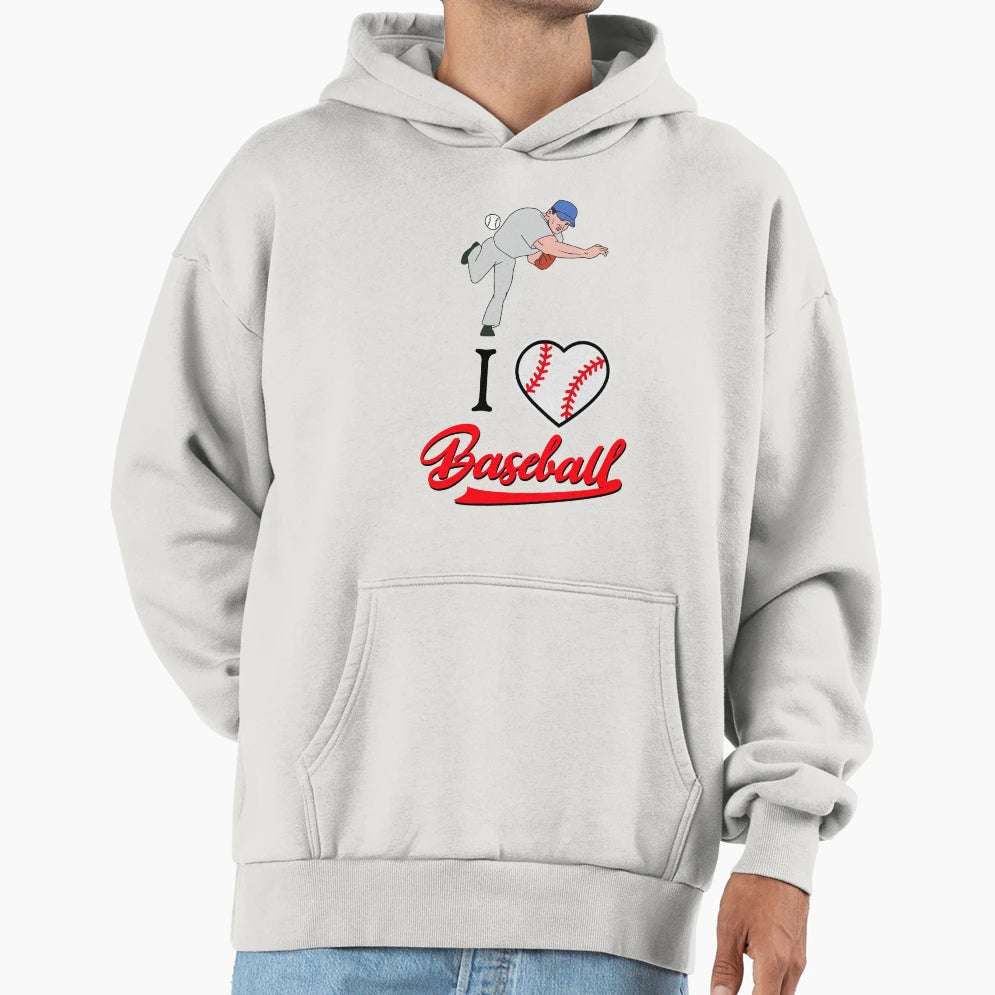 Love Baseball Ball Foul Pitcher Homerun Hoodie - Aesthetic Graphic Unisex - T-Shirt, Sweatshirt, Hoodie